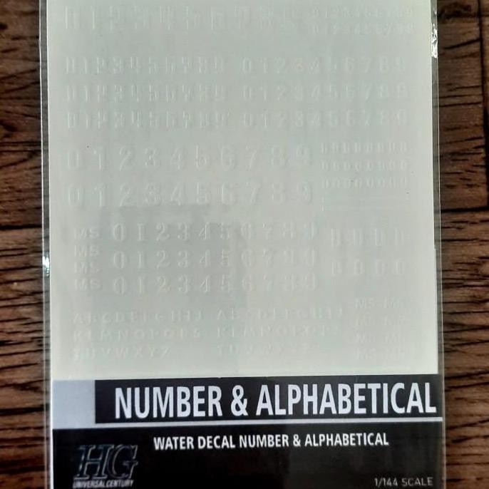 (Good) Water Slide Decal Number & Alphabetical 1/144 White