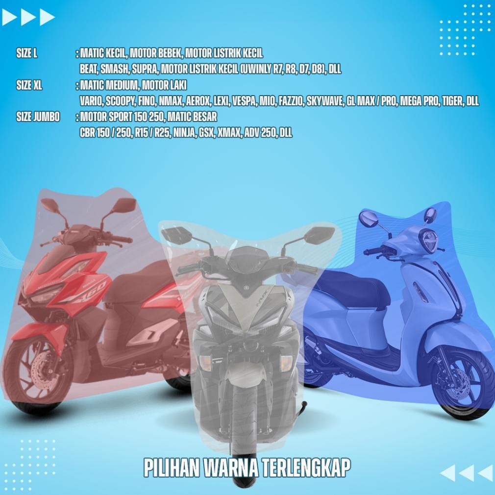 Beli Lokal Fx-76 Sarung Motor Transparan Waterproof Bahan Plastik Tebal Original Er-6