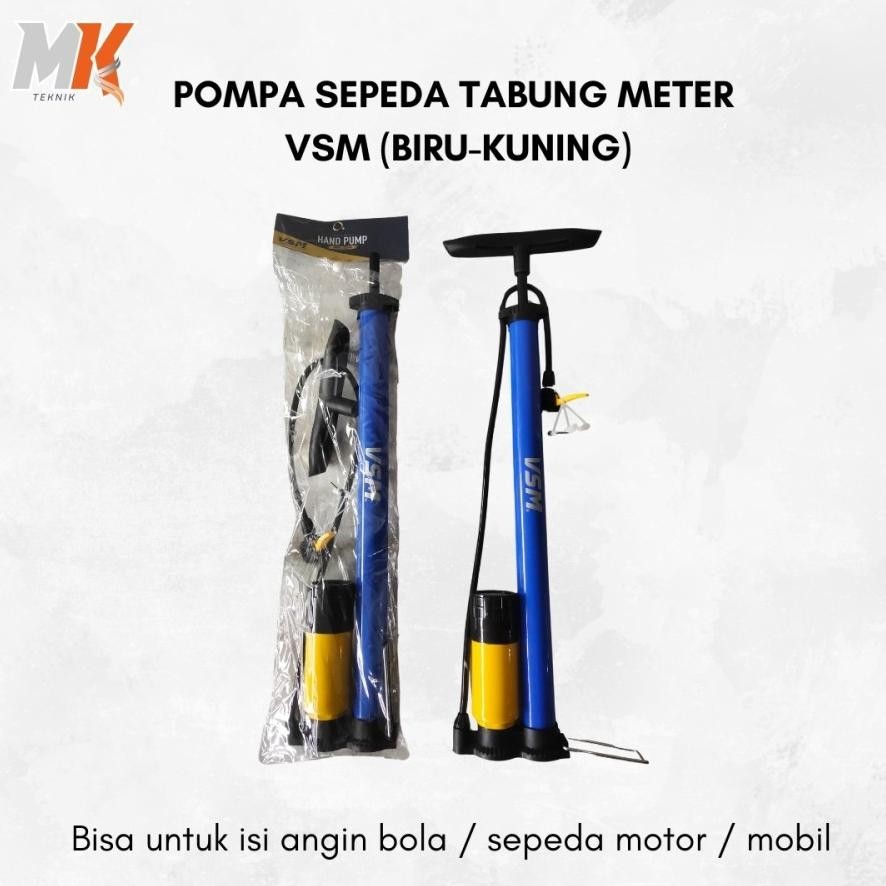 Vsm Pompa Angin Sepeda Motor + Tabung Meter
