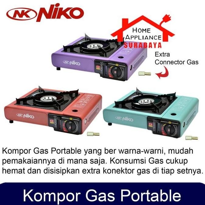 Kompor Camping Portable Niko  + KOPER 2 IN 1 NK 268 / NK268 / NK 268 C