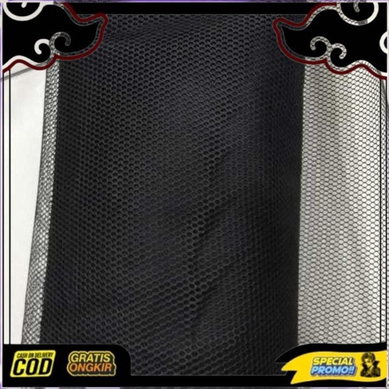 Siap Dikirim Kain / Kain Jala / Kain Penutup Ketebalan 0,5M Speaker Kain Jala Lemes Hitam Tipis Jari