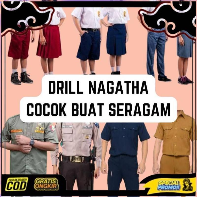 Terbaik Kain Nagata Drill/Kain Seragam Drill Premium High Quality