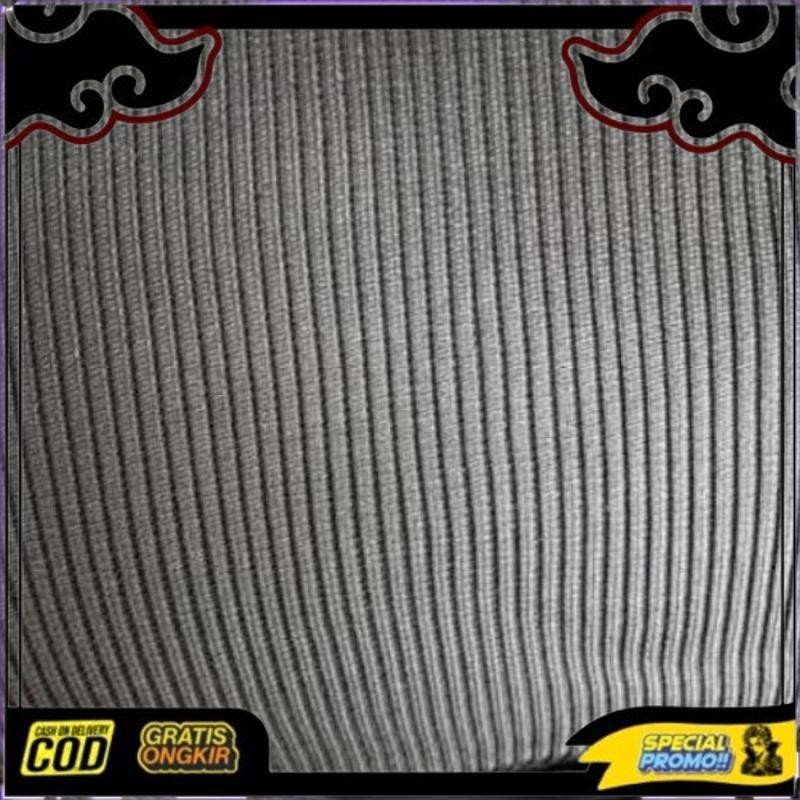 Terbaik Kain Rib Bur Babat 2X1 Bahan Polyester Tebal Warna Hitam Abu Muda Navy Coklat
