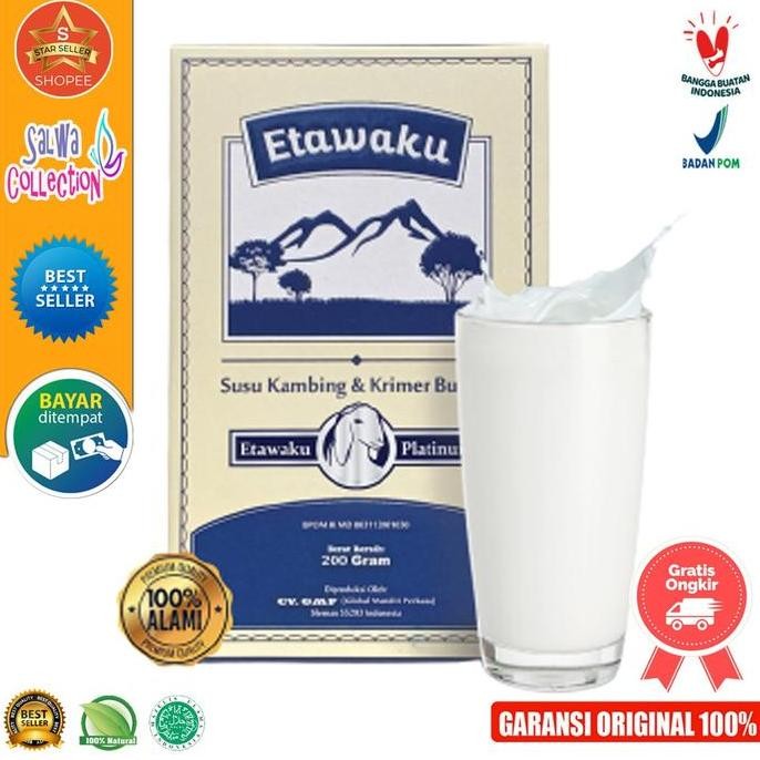 

(Good) ETAWAKU PLATINUM Susu Kambing Etawa Bubuk Rendah Kalori Obat Herbal Sesak Nafas Dan Paru Paru Original Halal BPOM