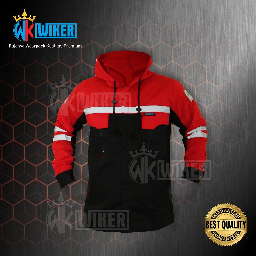Wearpack Safety Dengan Penutup Kepala - Jaket Proyek - Baju Safety - Werpack Kerja Model Jaket - Jak
