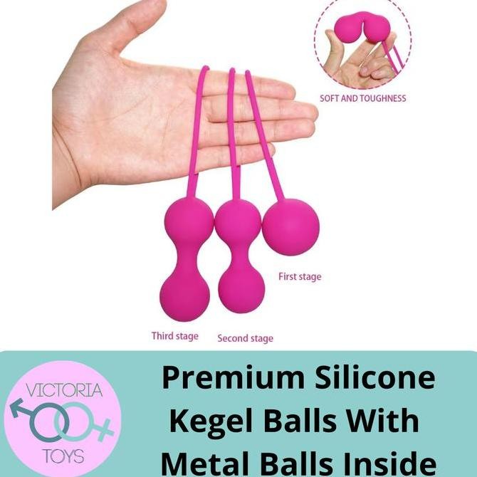 Premium Silicone Kegel Ball With Metal Balls Inside / Bola Senam Kegel SM