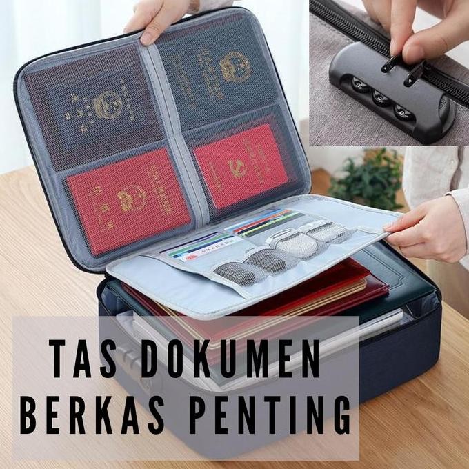 Tas Dokumen Koper Tempat Penyimpanan Sertifikat Berkas Storage Bag