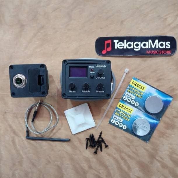 Preamp equalizer pickup ukulele with LCD display
