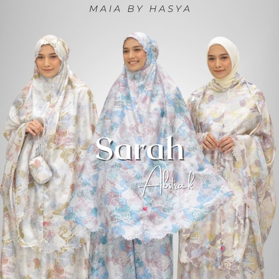 Maia By Hasya Mukena Motif Sarah Motif Abstrak 3 In 1 Mukena Travel Traveling Dewasa Mewah C Jumbo M