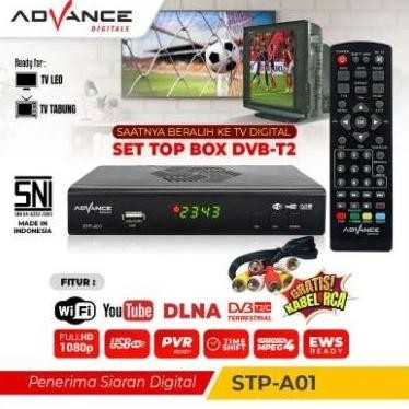 STB Advance STP A01 Receiver TV DIGITAL Set Top Box DVB T2 Tuner WIFI Youtube STB Advance STP A01 Re