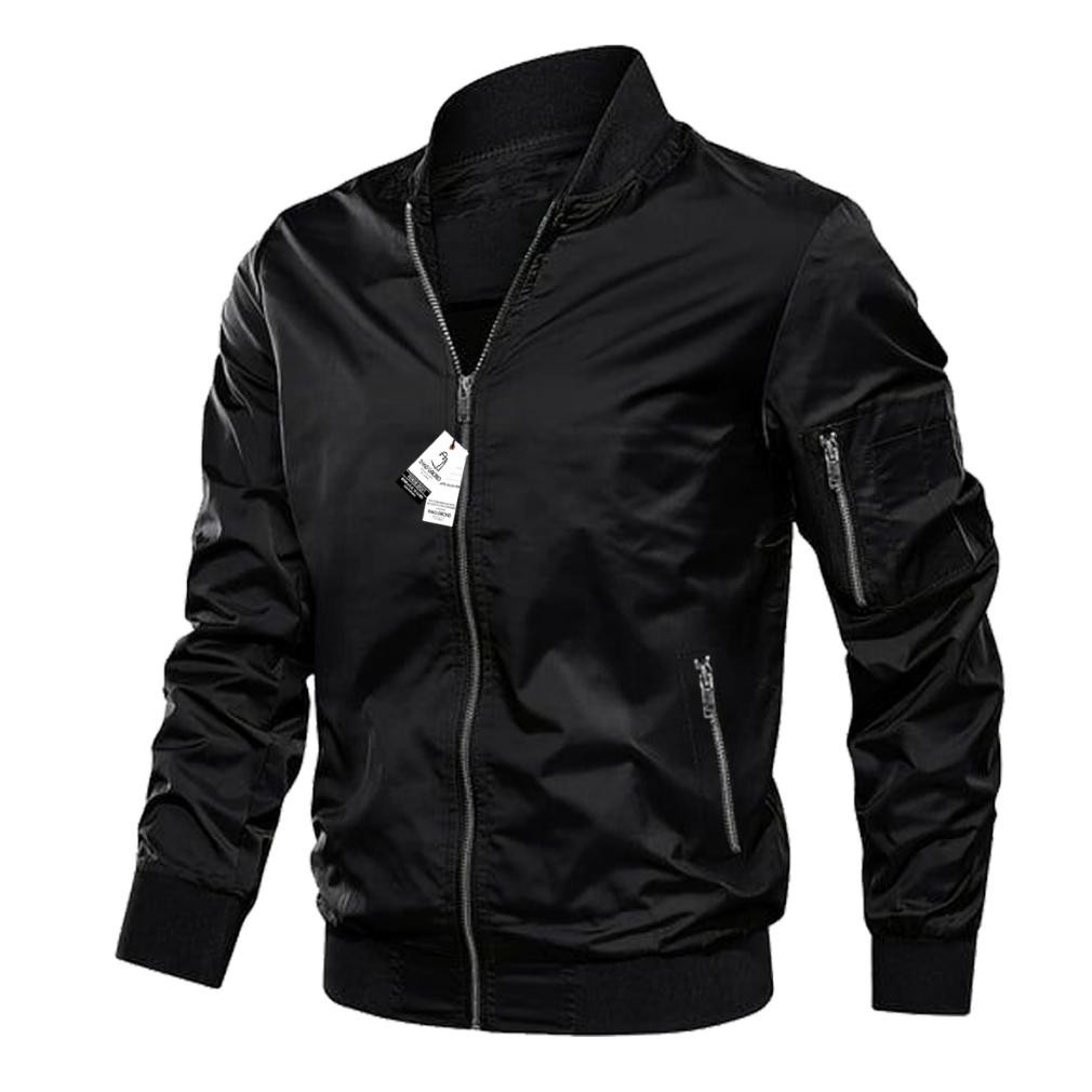 Thad Grond - Jacket Bomber Parasut Timbal Balik Pria Wanita Casual Polos Original Brand Lokal