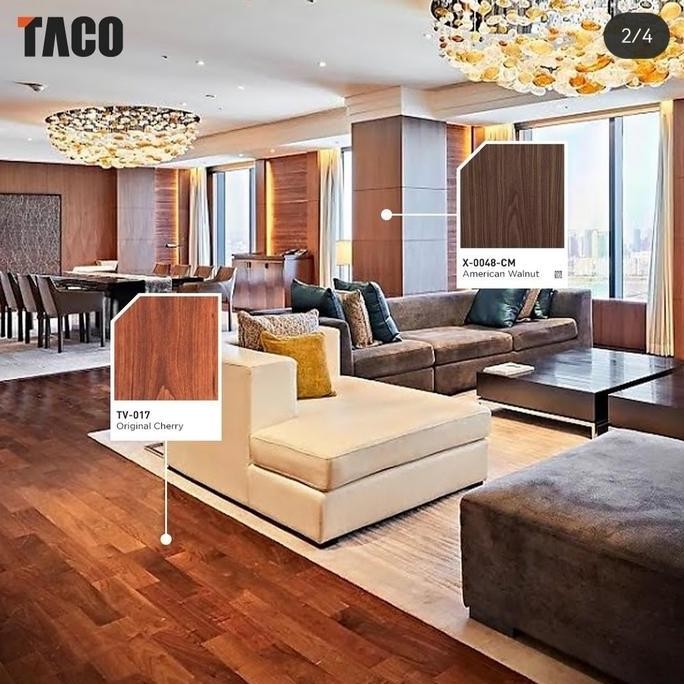] Vinyl flooring vinil Taco 3mm lantai karet lantai kayu bukan parket