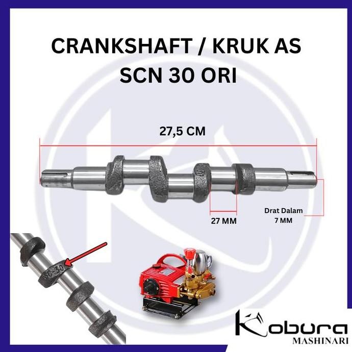 Crankshaft Kruk As Sanchin SCN 30 ORI Original Asli Mesin Power Sprayer Sanchin SCN SC 30