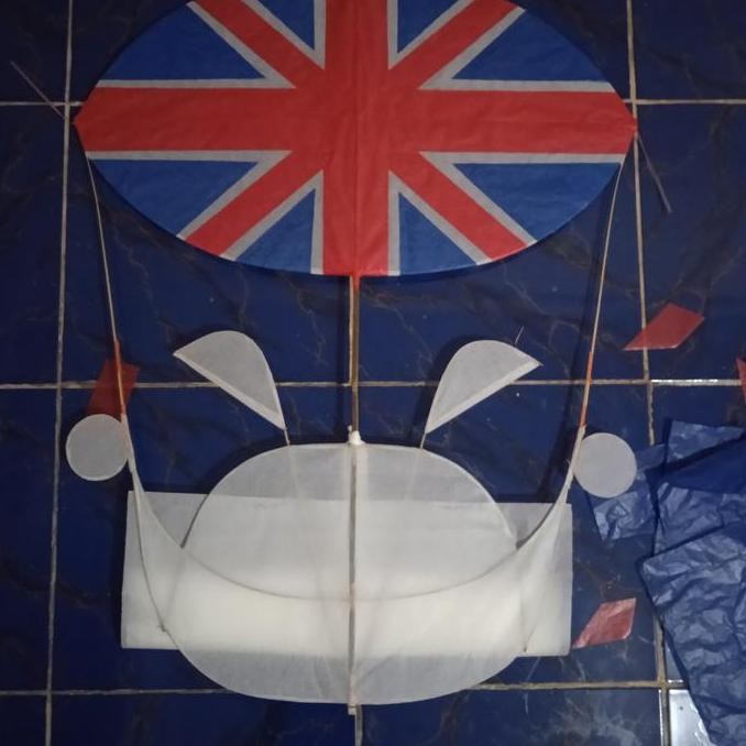 (Good) layangan koang kalung buntut 5 meter free cap+gebang plus stel