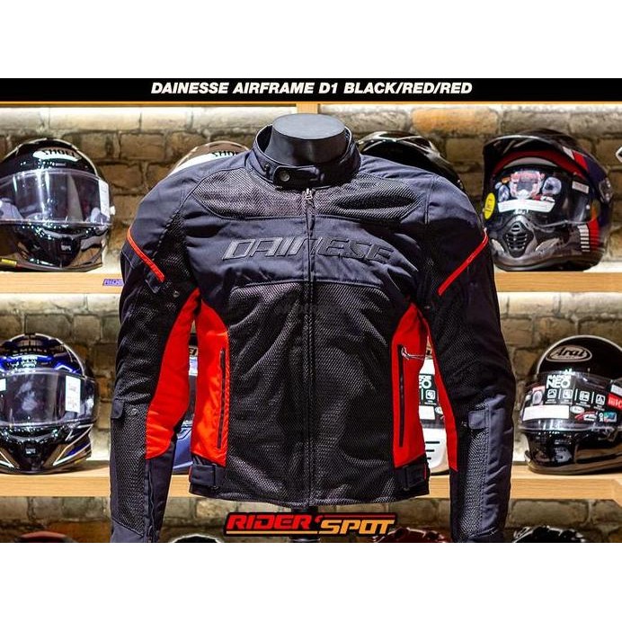 Jaket Motor DAINESE AIR FRAME D1 TEX BLACK/RED Original Jacket Touring murah