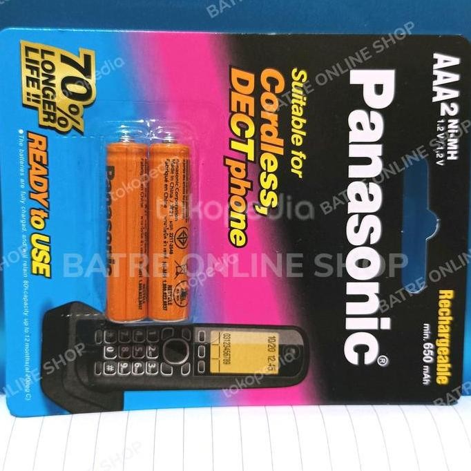 PANASONIC AAA 650MAH 650MA RECHARGEABLE BATERAI BATRE CAS PANASONIC murah