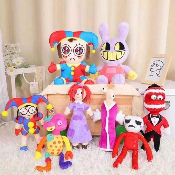 DV158 - 40cm Boneka Pomni Jax Digital Circus Mainan Boneka Pomni DIgital