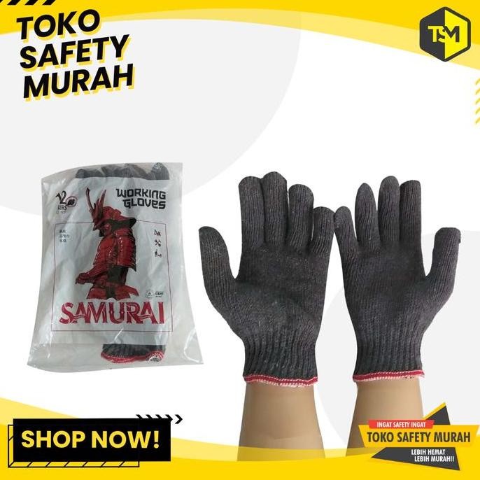 Sarung Tangan Kerja Benang 6 Abu B6 Sarung Tangan Proyek Murah