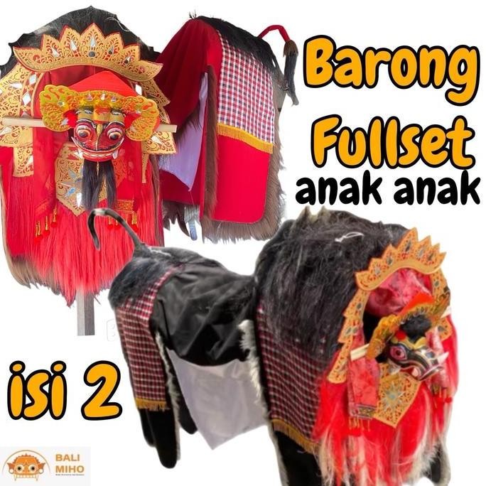 ------] BaliMiho - Barong Fullset Lengkap untuk 2 orang - Barong Lengkap fullset - Mainan Barong ana