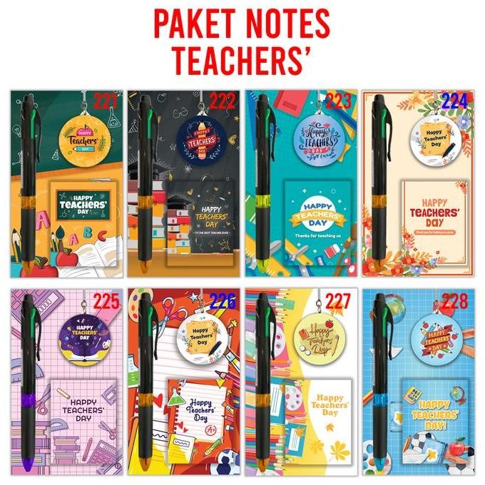 ,,,,,,,] Paket 3in1 Spesial Hari Guru Happy Teacher Day Aneka Motif Souvenir Kado Kenang Kenangan Gu
