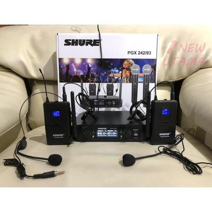 Mic Wireless Shure Pgx 242/93 Isi 4 - 2 Jepit 2 Clip On