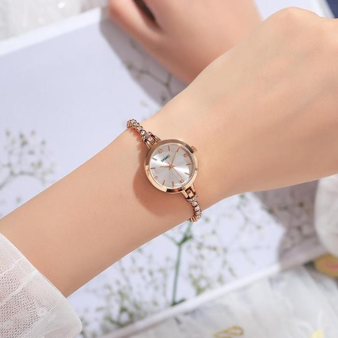 Jam Tangan Wanita Analog Tali Stainless Skmei 1854