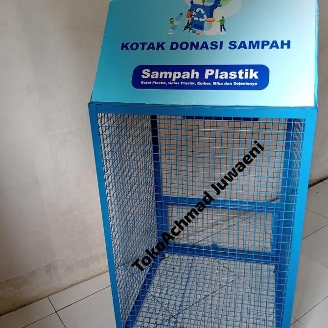 tempat sampah botol daur ulang plastik