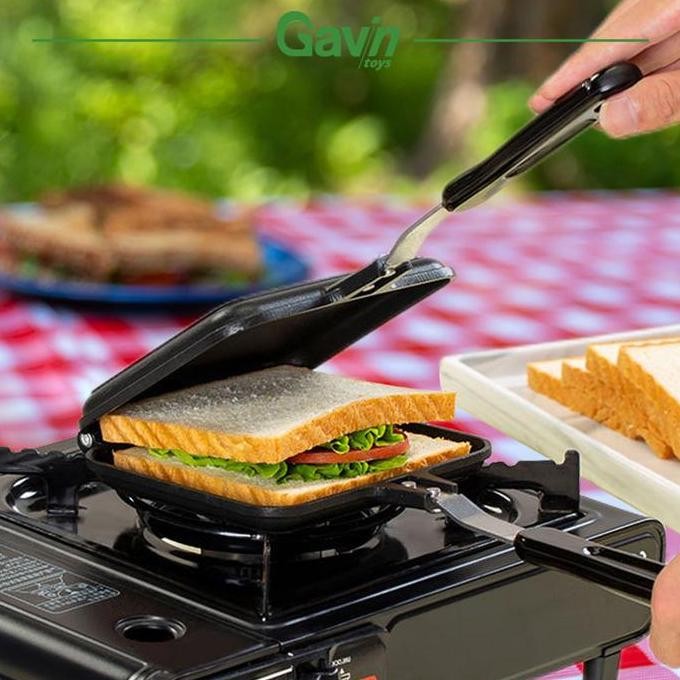 Pemanggang Roti Kompor Anti Lengket Sandwich Maker Alat Roti Panggang