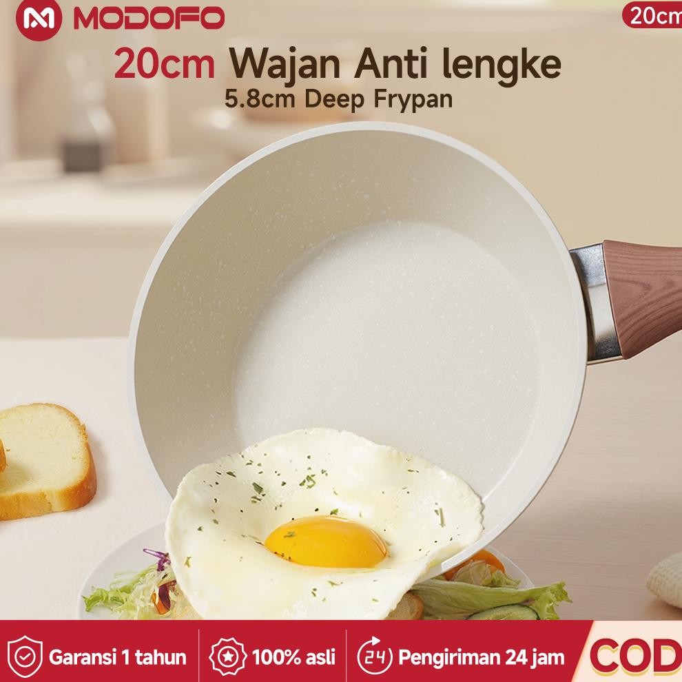 MODOFOWajan Kecil 20cm Teflon Anti Lengket Wajan Anti Lengket Wajan Penggorengan Wajan Penggorengan 