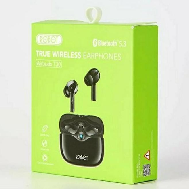 DS65 >> Headset Earphone Bluetooth Robot Airbud T30 TWS Original