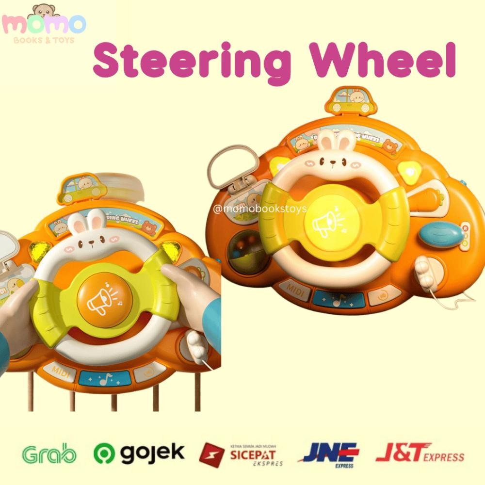 [MOMO] Steering Wheel Car Mainan Anak Setir Mobil | Mainan Edukasi Setir Setiran Mobil Anak Musik