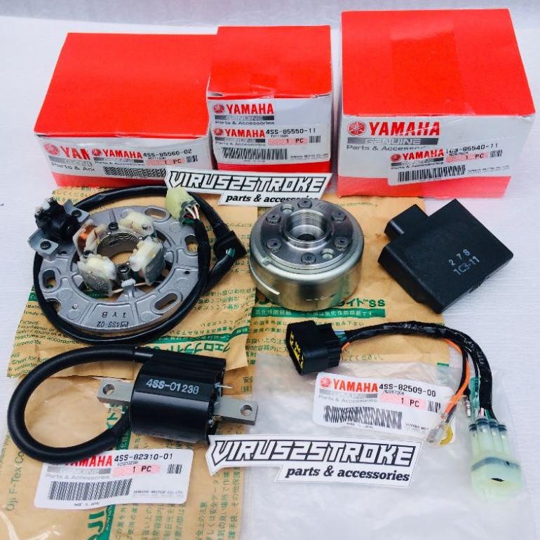 Pengapian Full Set Racing Yamaha YZ125 YZ 125 Koil CDI Magnet Spul Soket Original YGP 4SS 1C3