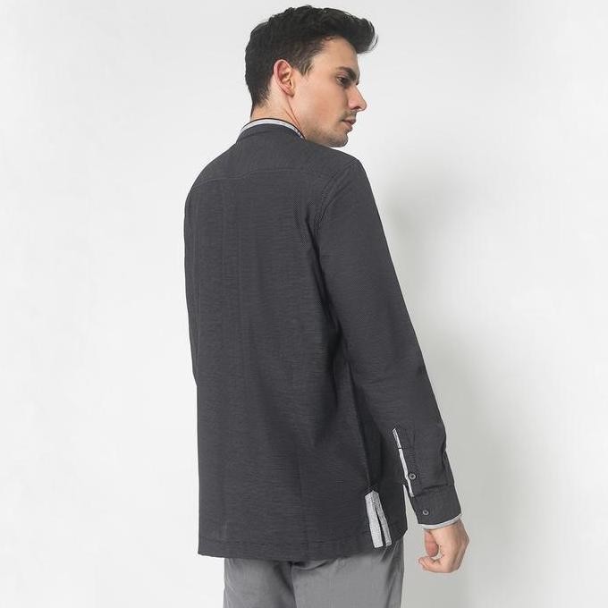 (Good) LGS - Baju Koko Pria - Lengan Panjang - Hitam - CSH.286.S950K.275.C-L/S