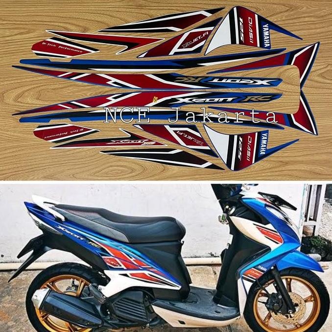 DF8 >> STIKER STRIPING MOTOR XEON RC 2013 BIRU