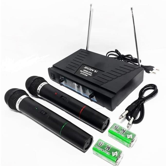 Mic SONY OS 66 Wireless Double Mik / microphone tanpa kabel HM