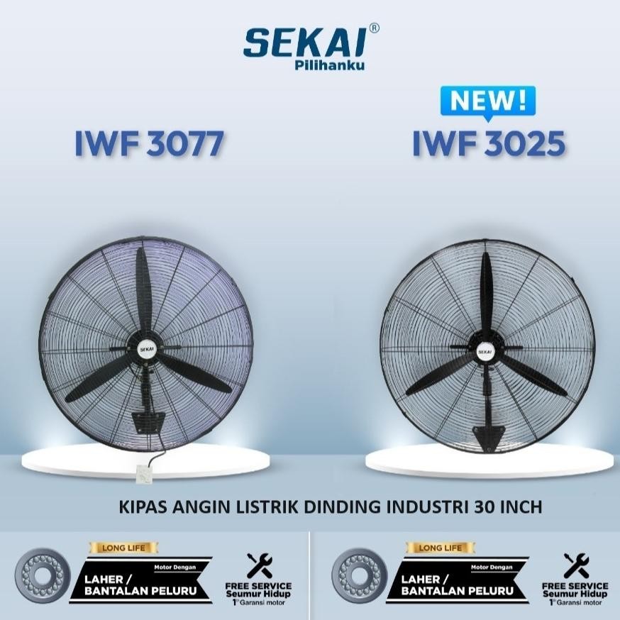 Sekai Kipas Angin Dinding Industri IWF 3077 IWF3077 IWF 3025 3025