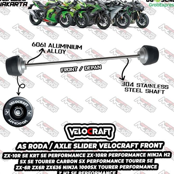As Roda / Axle Slider VELOCRAFT As Roda Front / Depan K003 Kawasaki ZX-10R SE KRT SE Performance ZX-