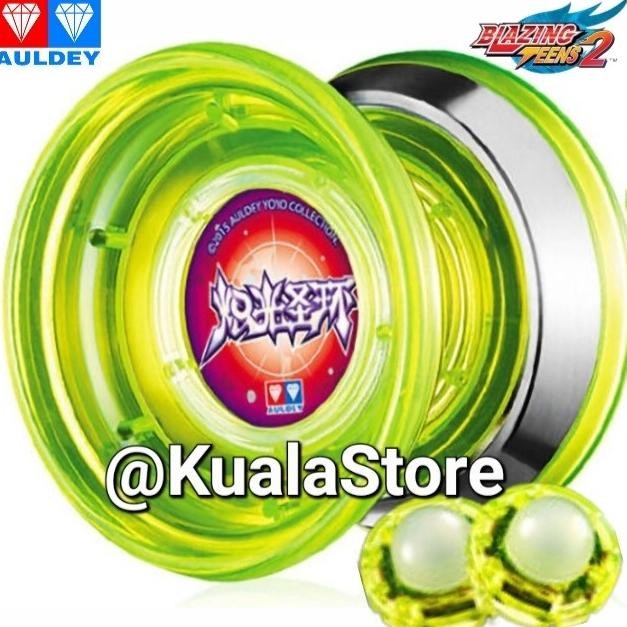 Yoyo Auldey Original Blazing Teens Holy Ring LED Lampu Metal Contest Profesional Light Yoyo Kuala St