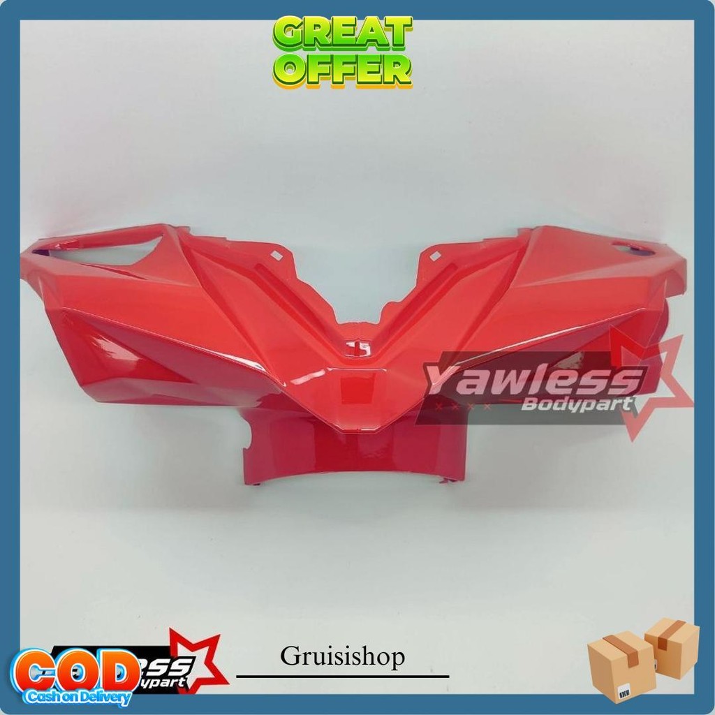 Batok Kepala Depan Beat New Esp 2016 2017 2018 Warna Merah + Visor Beat Fi Esp / Batok Beat Esp Orig