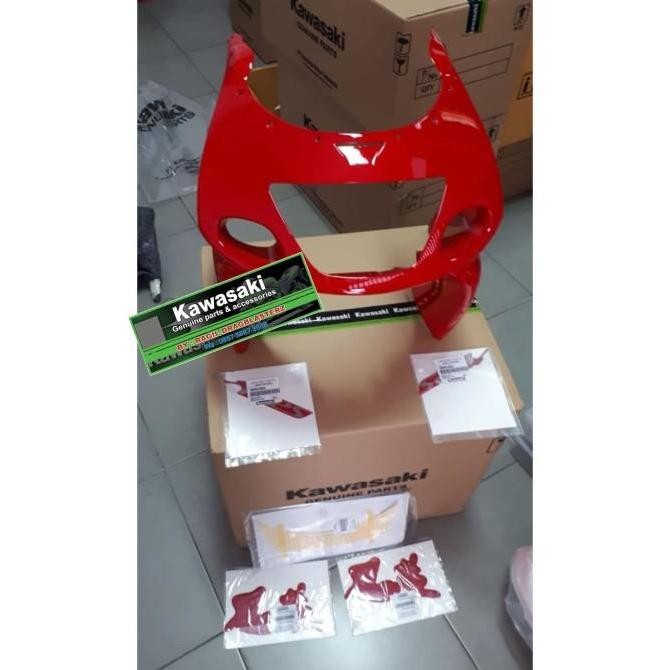 fairing atas ninja rr old merah cabe + Stiker Fairing atas original Original