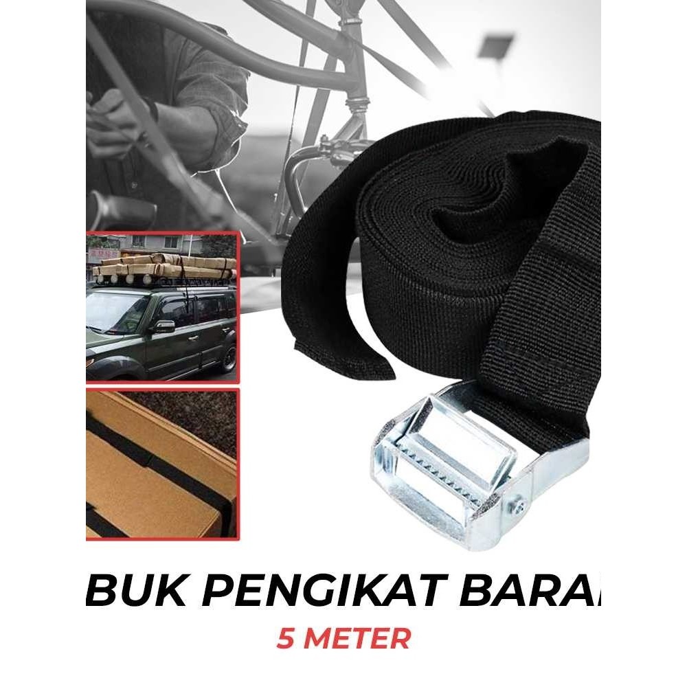 Tali Strap Pengikat Barang Sabuk Cargo Belt Rope 5 Meter / Sabuk Pengikat Barang 5 Meter Tali Cargo 