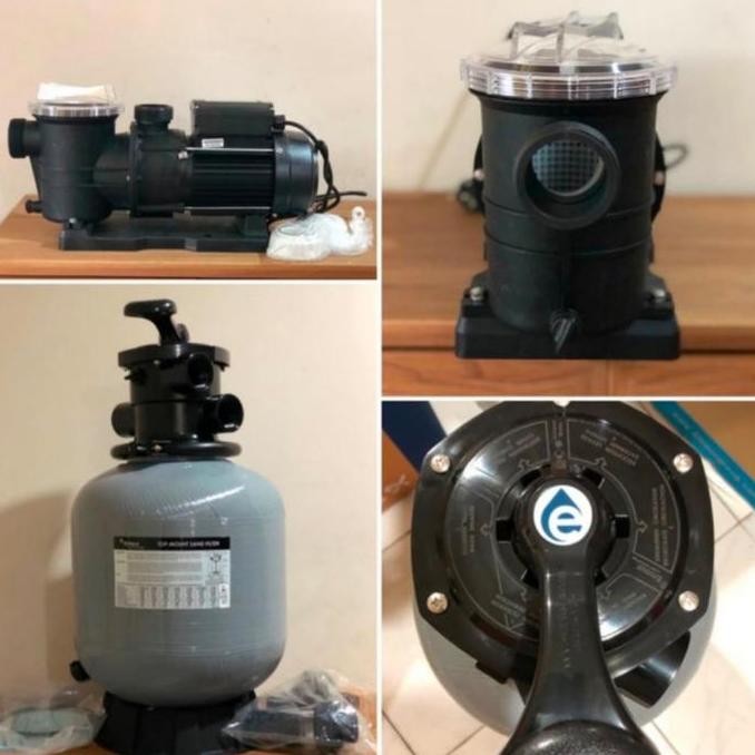 Mesin Pompa Kolam Renang 3/4Hp + Filter 16Inch Paket Kolam Renang