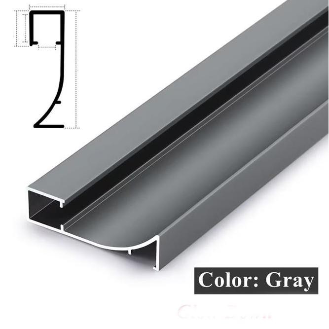 HALITAUTRENDS LIS PLINT LAMPU/LED ALUMUNIUM (8CM), FLOOR SKIRTING ALUMUNIUM, AKSESORIS RUMAH DAN LAN