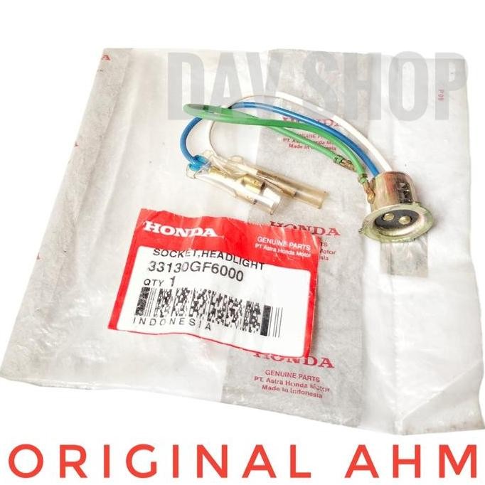 +++++] COP/SOCKET/FITTING LAMPU DEPAN HONDA WIN 100 TAHUN MUDA ORIGINAL AHM 33130GF6000