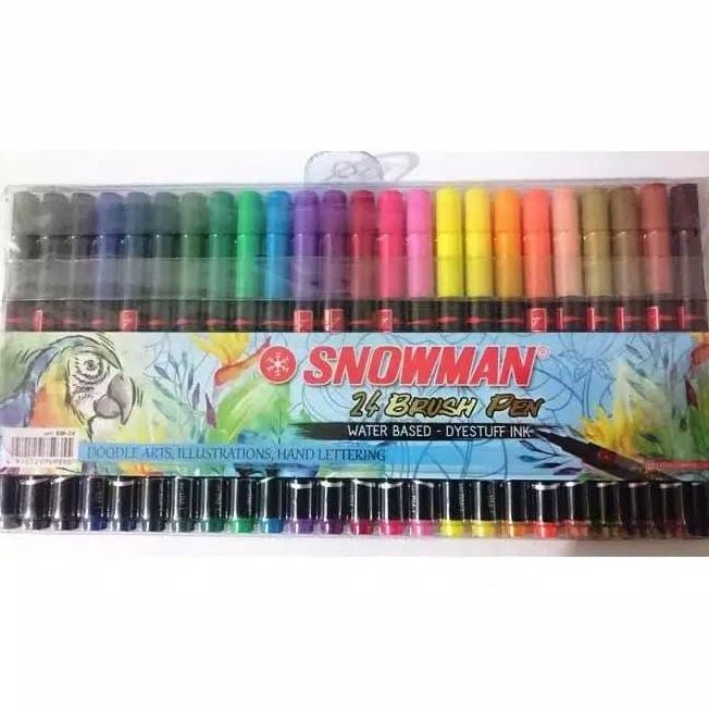

Spidol Brush Pen Snowman 24 Warna Water Base