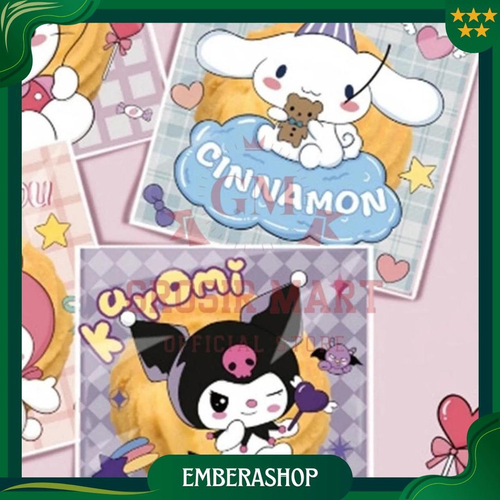 

Isi 100 Pcs Plastik Opp Sanrio Kuromi Kitty Melody Cinnamoroll Ukuran 10X10 Cm Plastik Kue Kering Biskuit Nastar Cookies Plastik Kue Permen Snack Karakter Kantong Opp Kemasan Kue Biskuit Cookies 10Cm Gratis Ongkir