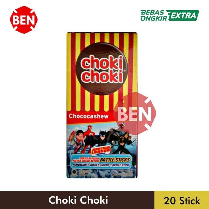 New Choki Choki 1 Pak Box Dus 20 Stik Pcs Chokichoki Chococashew Murah