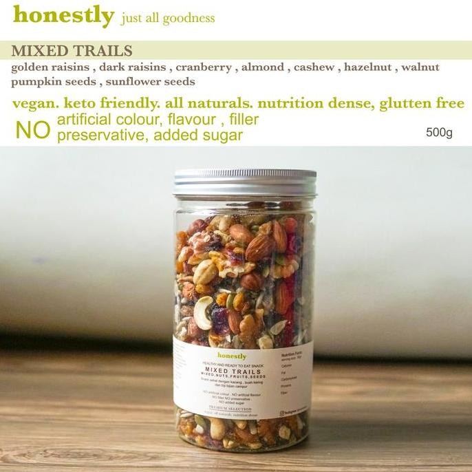 

New TRAIL MIXED , mix roasted nuts fruits seeds , mix kacang bijian buah Natural Sugar Free almond hazelnut wallnut cashew pumpkin seed sunflower seed cranberry
