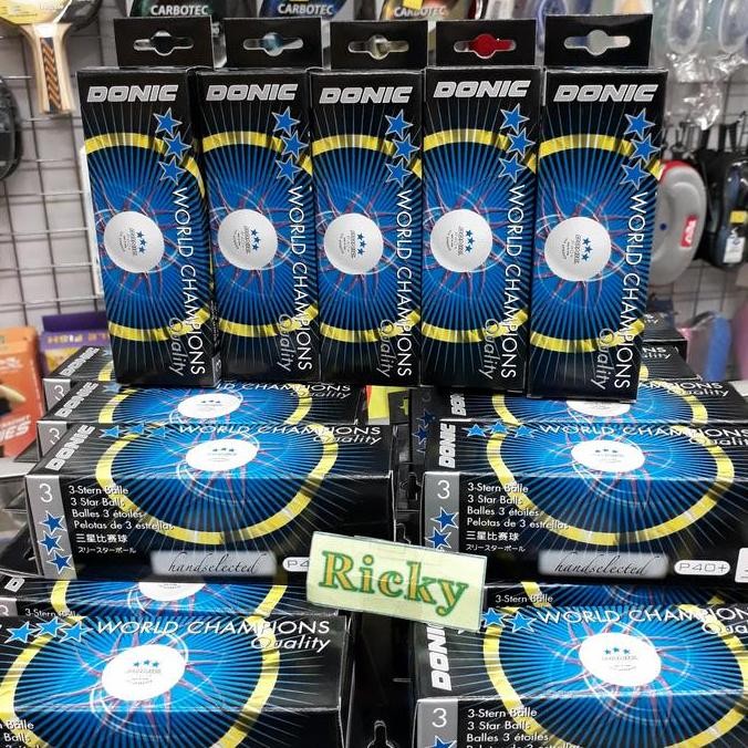 Bola Pingpong Donic 40+ 3 Star / Bola Tenis Meja Donic 40+ Original