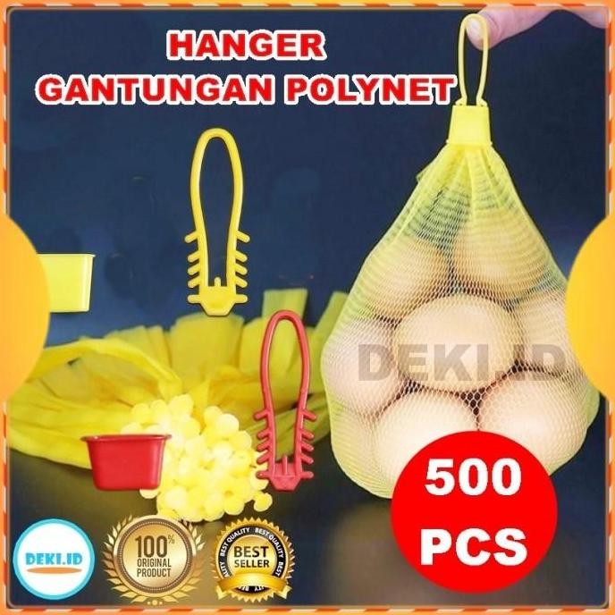Hanger Polynet Isi 500 Pcs Gantungan Jaring Buah Fruit Cover Plastik